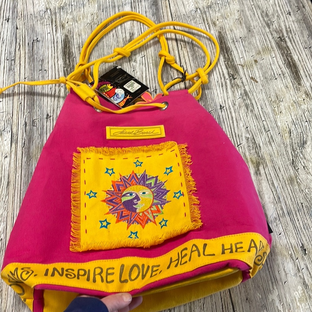 NWT Laurel Burch Colorful Sun Tote Bag Festivals Beach